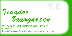 tivadar baumgarten business card